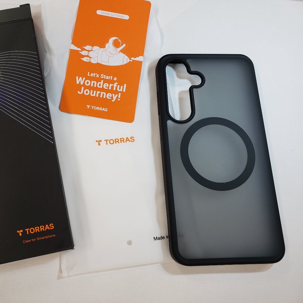 Torras for Samsung Galaxy S25+ Case (Plus Version) Black Transparent Shockproof